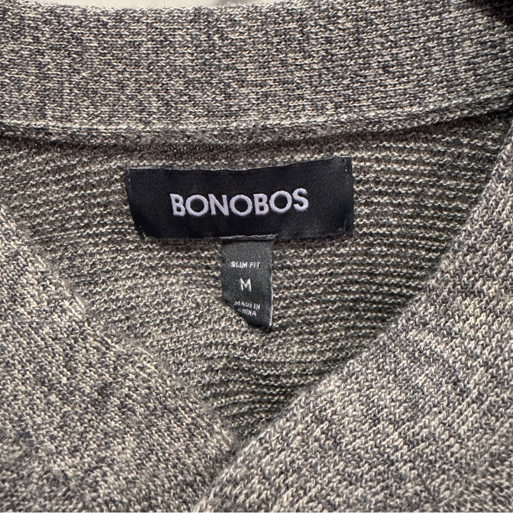 Bonobos Slim Fit 100% Extra Fine Merino Wool Knit Henley Sweater Long Sleeve $98 - Picture 5 of 9